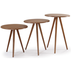 Mesa Tripé 70Cm Linz Imbuia Glazer