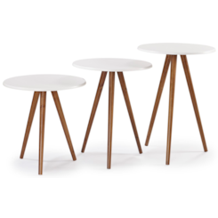 Mesa Tripé 77Cm Linz Imbuia Glazer Laca B