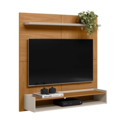 Painel 120Cm Tv Ate 50P Creta Linea Nature Off White Painel 120Cm Tv Ate 50P Creta Linea Nature Off White