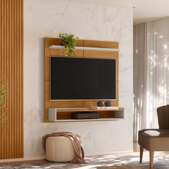 Painel 120Cm Tv Ate 50P Creta Linea Nature Off White