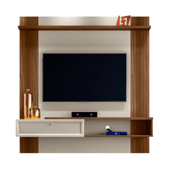 Painel 152Cm Tv Ate 60P Pitanga Linea Freijó Off White Painel 152Cm Tv Ate 60P Pitanga Linea Freijó Off White