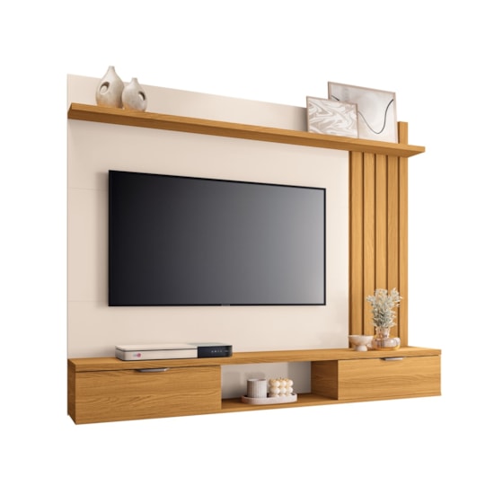 Painel 160Cm Tv Ate 55P Lets Hb Cinamomo Off White Painel 160Cm Tv Ate 55P Lets Hb Cinamomo Off White
