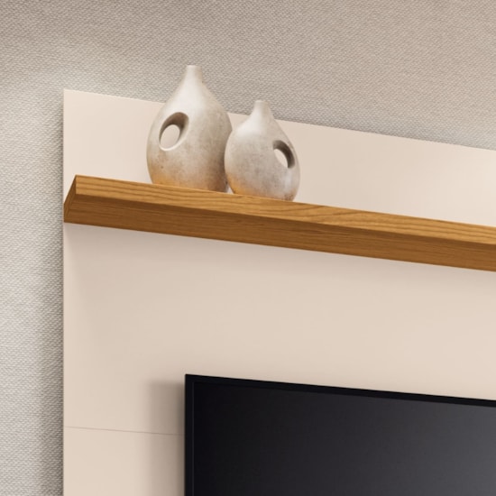 Painel 160Cm Tv Ate 55P Lets Hb Cinamomo Off White Painel 160Cm Tv Ate 55P Lets Hb Cinamomo Off White