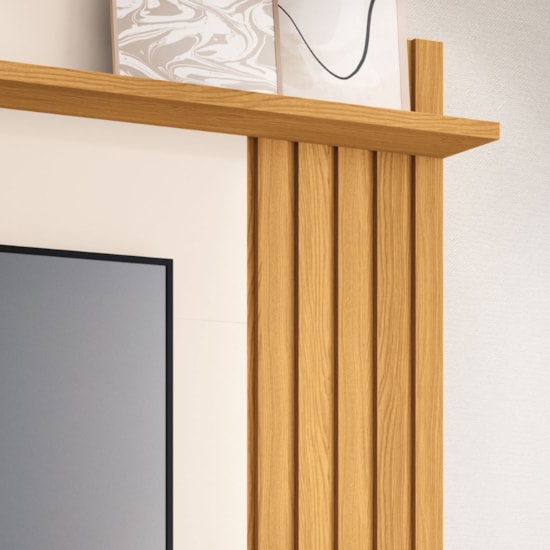 Painel 160Cm Tv Ate 55P Lets Hb Cinamomo Off White Painel 160Cm Tv Ate 55P Lets Hb Cinamomo Off White