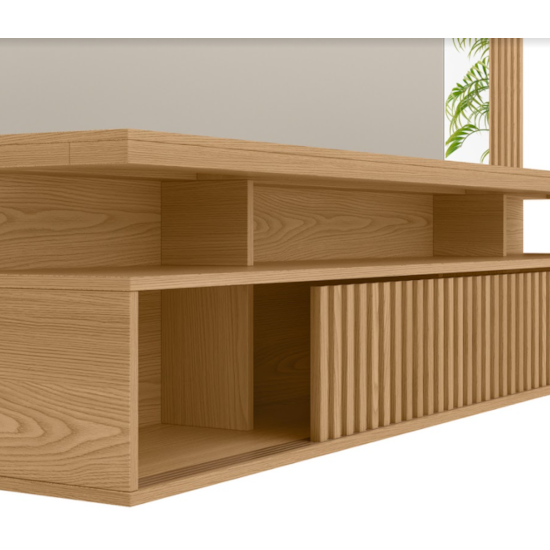 Painel 182Cm Tv Ate 60P Maragogi  Linea Carvalho Off White Painel 182Cm Tv Ate 60P Maragogi  Linea Carvalho Off White