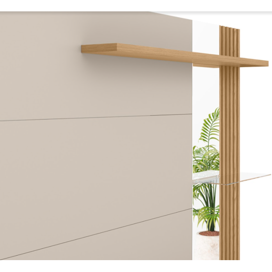 Painel 182Cm Tv Ate 60P Maragogi  Linea Carvalho Off White Painel 182Cm Tv Ate 60P Maragogi  Linea Carvalho Off White