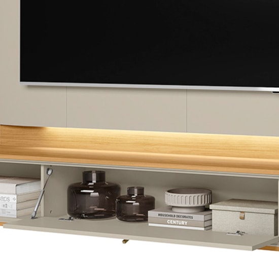 Painel 200Cm Tv Ate 75P Havana Linea Tauari/Off White  Painel 200Cm Tv Ate 75P Havana Linea Tauari/Off White
