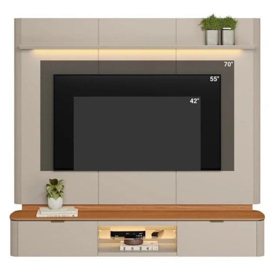 Painel Home Ferrara Linea Canela Off White