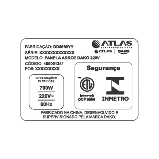 Panela De Arroz Dako 220V Preto