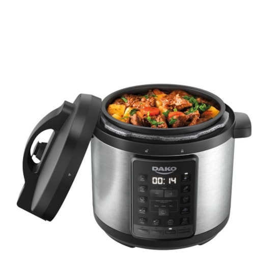 Panela De Pressão Elétrica 6L Multifunção Dako 1000W 220V Preto
