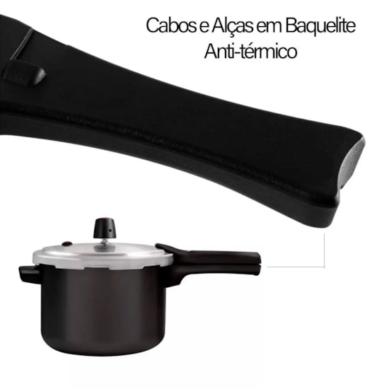 Panela Pressao 4.5Lts Fec Ext Panelux Grafite