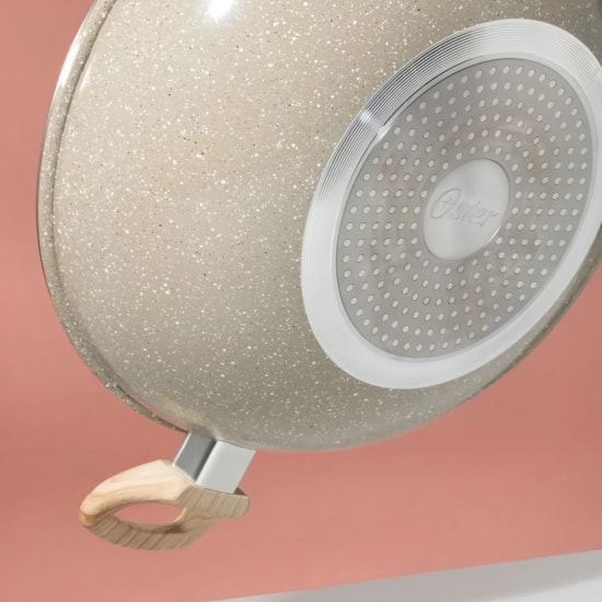 Panela Wok Com Tampa 5,5L Oster Cinza Dust