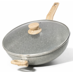 Panela Wok Com Tampa 5,5L Oster Cinza Dust