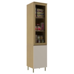 Paneleiro 5Ocm Vidro Florenca Moveis Sul Canary/Off White Paneleiro 5Ocm Vidro Florenca Moveis Sul Canary/Off White