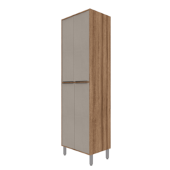 Paneleiro 70Cm Sem Vidro Lavinia Moveis  Amêndoa Niágara Paneleiro 70Cm Sem Vidro Lavinia Moveis  Amêndoa Niágara