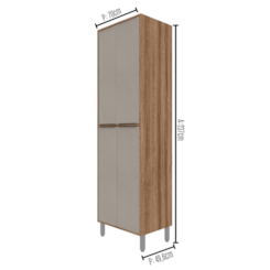 Paneleiro 70Cm Sem Vidro Lavinia Moveis Amêndoa Niágara Paneleiro 70Cm Sem Vidro Lavinia Moveis Amêndoa Niágara