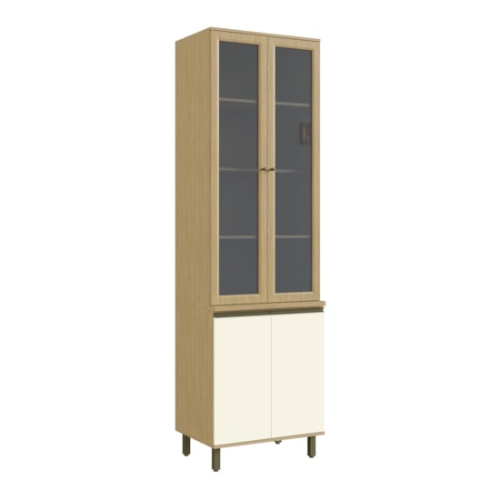 Paneleiro Porta De Vidro Nova Dubai Louro Freijo Champan Paneleiro Porta De Vidro Nova Dubai Louro Freijo Champan