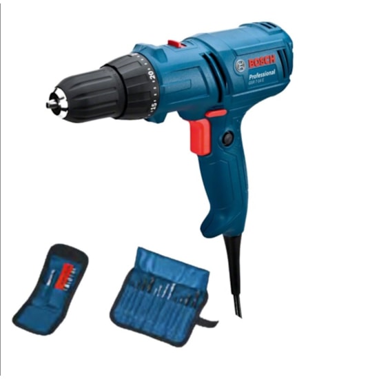 Parafusadeira Furadeira Eletrica Gsr7-14 E 400W + Acessorios Azul