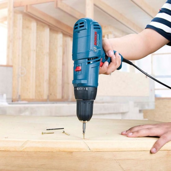 Parafusadeira Furadeira Eletrica Gsr7-14 E 400W + Acessorios Azul