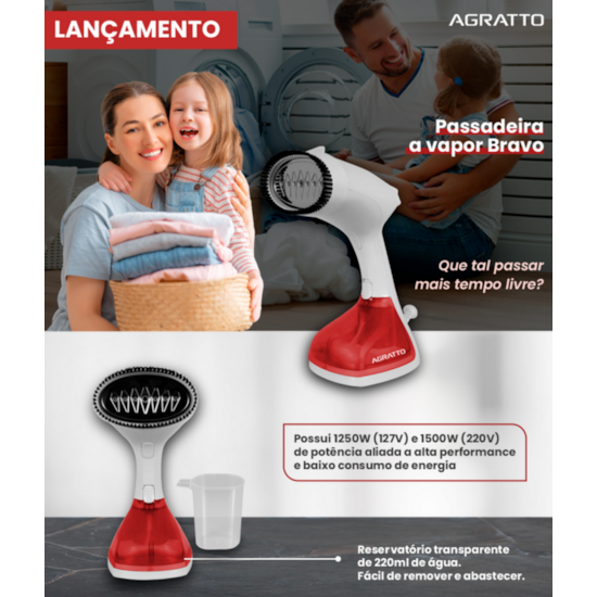 Passadeira A  Vapor Bravo Agratto 220V Branco Passadeira A  Vapor Bravo Agratto 220V Branco