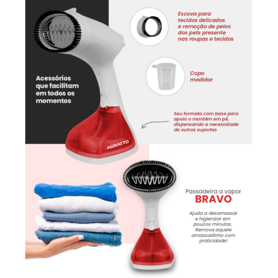 Passadeira A  Vapor Bravo Agratto 220V Branco Passadeira A  Vapor Bravo Agratto 220V Branco