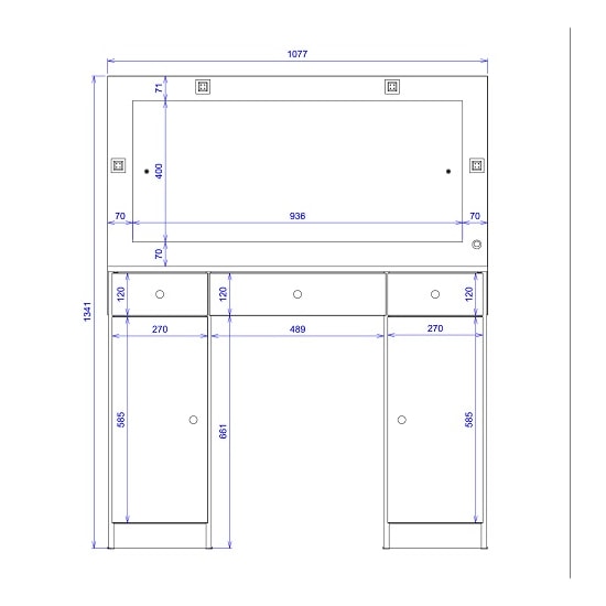 Penteadeira Camarim Com Espelho E Led Carisma Demóbile Branco