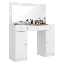 Penteadeira Camarim Com Espelho E Led Carisma Demóbile Branco