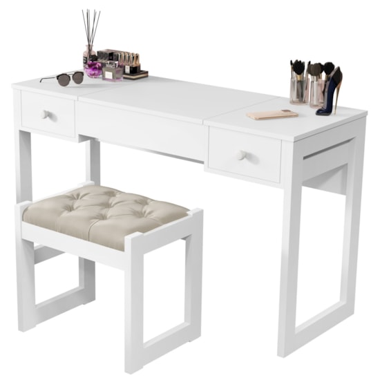 Penteadeira Luanda 100% Mdf Fenix Branco