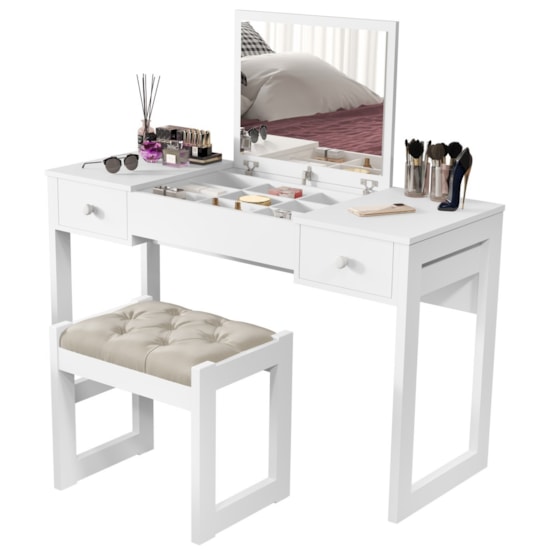Penteadeira Luanda 100% Mdf Fenix Branco
