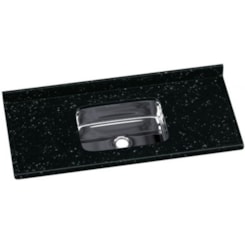 Pia Marmore Sintético Cuba Inox 120X55cm Preto Pia Marmore Sintético Cuba Inox 120X55cm Preto