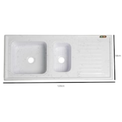 Pia Marmorite 1,20 Mts Gourmet Granitado Branco Pia Marmorite 1,20 Mts Gourmet Granitado Branco