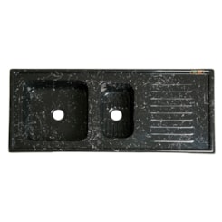 Pia Marmorite 1,20 Mts Gourmet Granitado Preto