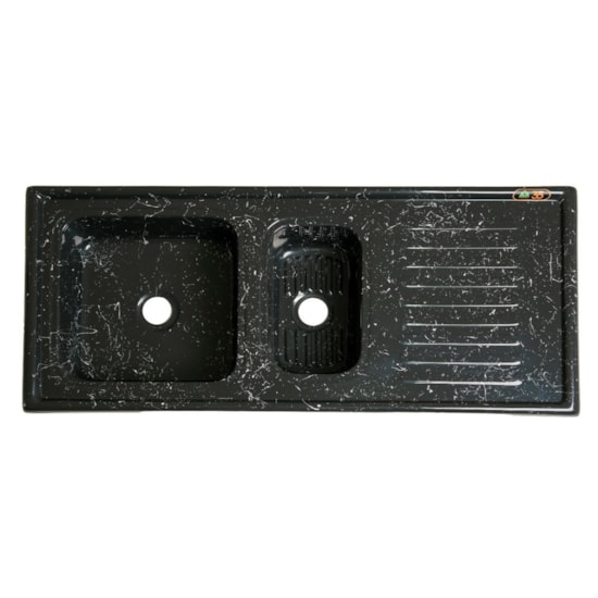 Pia Marmorite 1,20 Mts Gourmet Granitado Preto