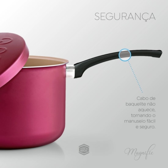 Pipoqueira  20Cm Panelux Bege/Cereja