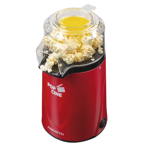 Pipoqueira Elétrica Pop Cine Com Dosador 1200W Agratto 220V Vermelho