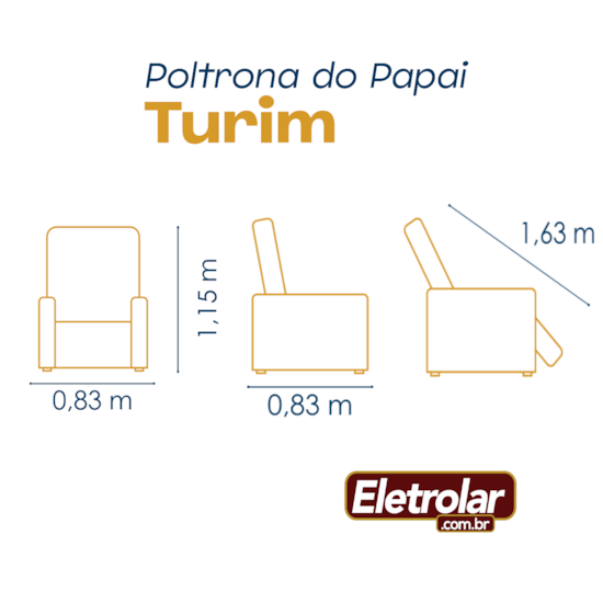 Poltrona Do Papai Turim Js Móveis Turkay Castor  Poltrona Do Papai Turim Js Móveis Turkay Castor
