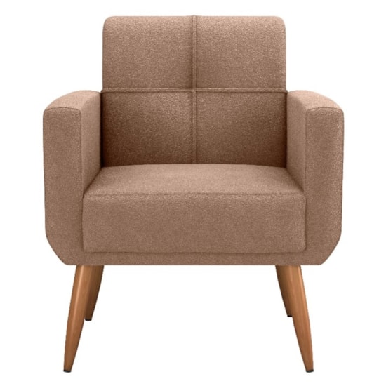 Poltrona Havana Com Puff Bucle Bege F498