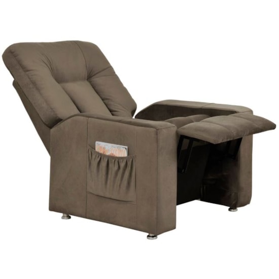Poltrona Pallas Reclinável Mx5 Marrom Claro - 374 Poltrona Pallas Reclinável Mx5 Marrom Claro - 374