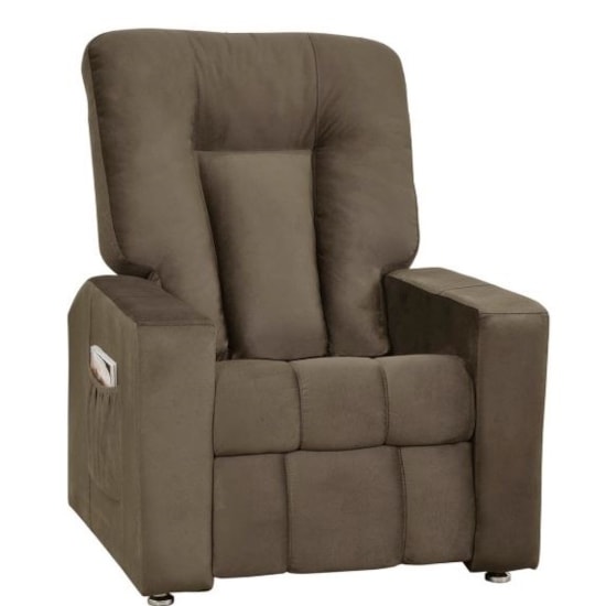 Poltrona Pallas Reclinável Mx5 Marrom Claro - 374 Poltrona Pallas Reclinável Mx5 Marrom Claro - 374