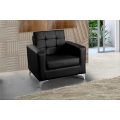 Poltrona Thainá Matrix Preto Corino281  Poltrona Thainá Matrix Preto Corino281