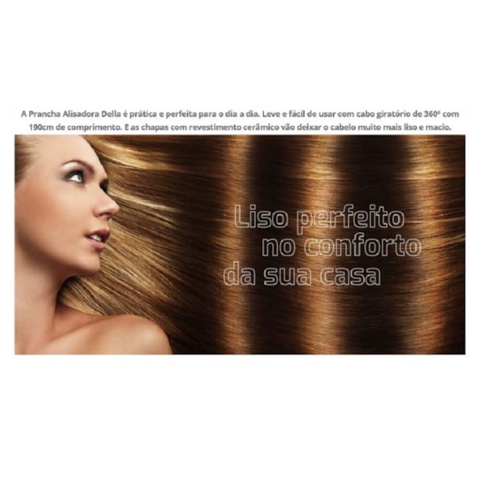 Prancha Alisadora Della Agratto Bivolt Preto Prancha Alisadora Della Agratto Bivolt Preto