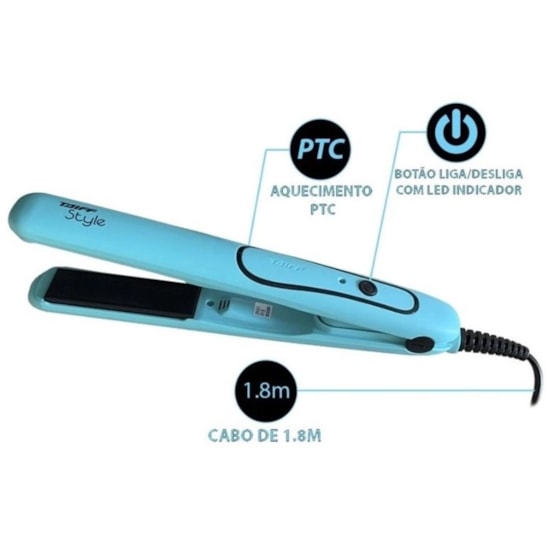Prancha Chapinha Style Taiff Bivolt Azul