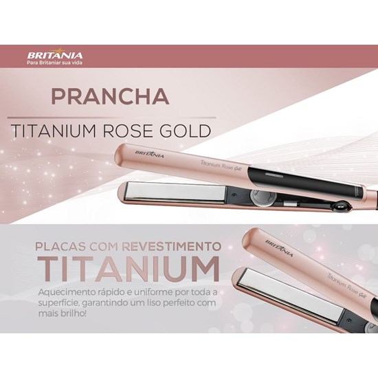 Prancha Titanium Rose Gold Biv Rose
