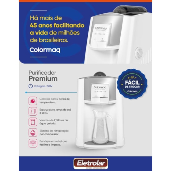 Purificador De Água Colormaq Premium Com Branco