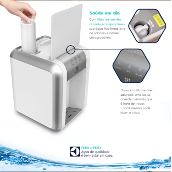 Purificador De Água  Electrolux Pe11b Placa Branco