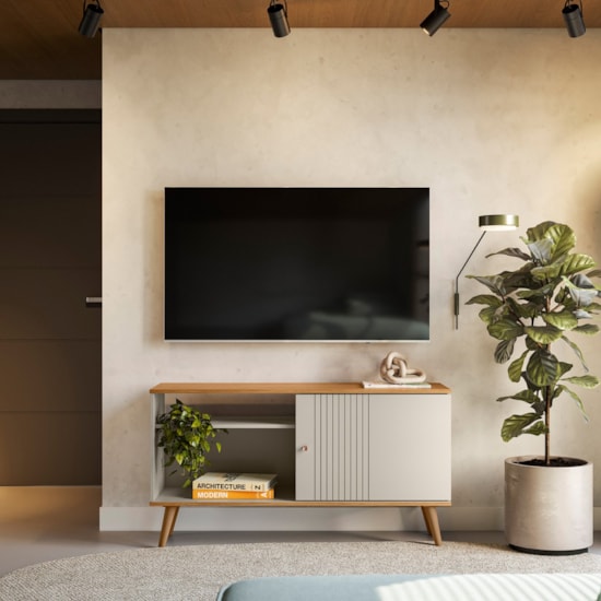 Rack 120Cm Tv Ate 50P Rubi Linea Brasil Nature Off White Rack 120Cm Tv Ate 50P Rubi Linea Brasil Nature Off White