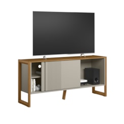 Rack 141Cm Tv Ate 56P Gold Linea Brasil Nature Off White Rack 141Cm Tv Ate 56P Gold Linea Brasil Nature Off White
