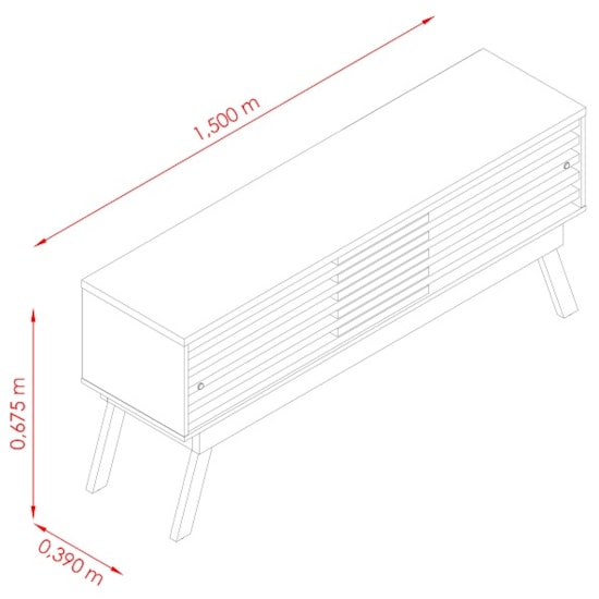 Rack 150Cm Tv Ate 65P Frizz Madetec Off White / Savana Rack 150Cm Tv Ate 65P Frizz Madetec Off White / Savana