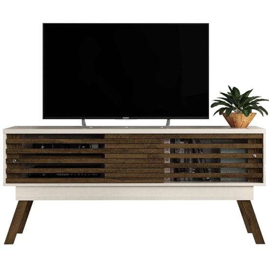 Rack 150Cm Tv Ate 65P Frizz Madetec Off White / Savana Rack 150Cm Tv Ate 65P Frizz Madetec Off White / Savana