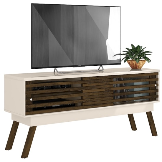 Rack 150Cm Tv Ate 65P Frizz Madetec Off White / Savana Rack 150Cm Tv Ate 65P Frizz Madetec Off White / Savana